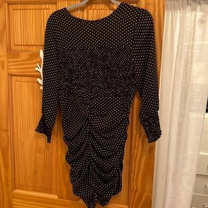 NEW Zara Bodycon Black Polka Dot Dress